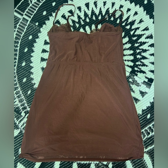 NWOT Urban Outfitters UO Brenna Bustier Mini Dress Size M in Chocolate - Picture 7 of 11
